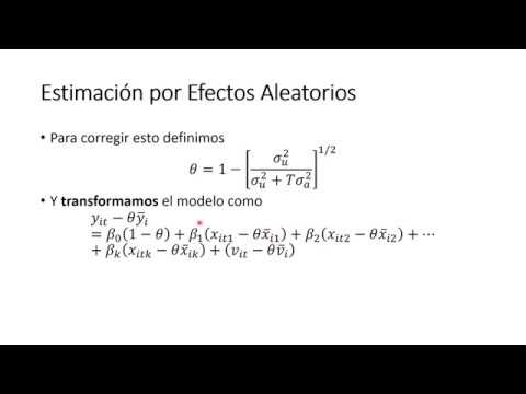 Estimación en datos de panel - Estimador de Efectos Aleatorios - YouTube