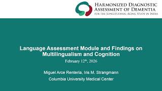LASI-DAD Webinar Series: Language Assessment Module and Findings on Multilingualism and Cognition