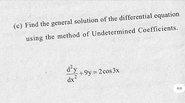 Bsc Hons Maths 1st year sem 2 Ordinary Differential Equations (ODE) PYQs solved Question 3 (c)