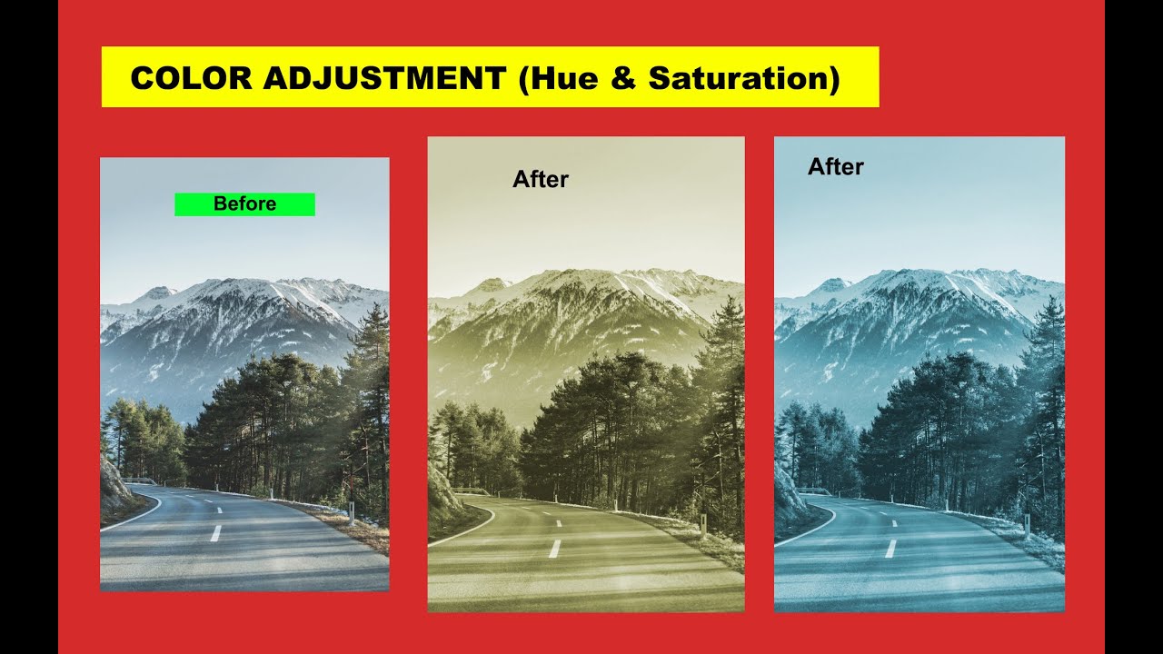 How to Adjust Color in any image Adobe Tutorial for