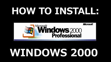 How to install Windows 2000 Professional