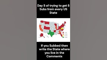 Day 5 of trying to get 5 Subs from every US State #shorts