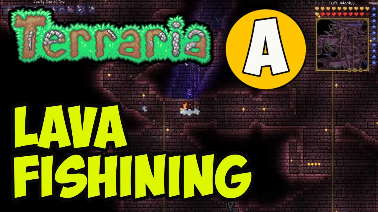 Terraria how to Lava Fishining work (EASY) Terraria 1.4.4.9 Lava