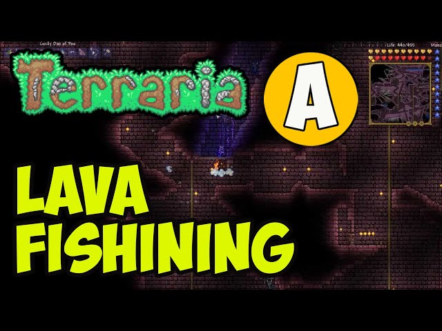 Terraria how to Lava Fishining work (EASY)  Terraria 1.4.4.9 Lava  Fishining GUIDE 