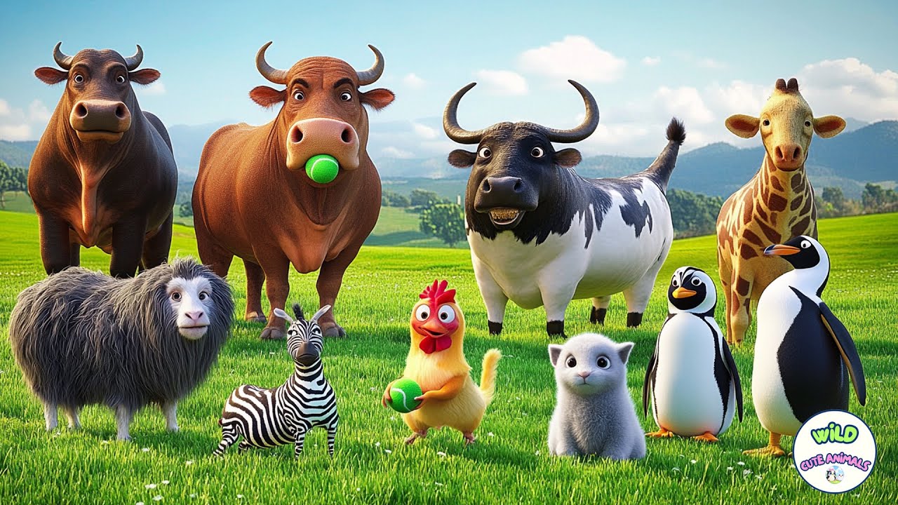 Adorable Farm Animal Sounds: Cows, Giraffes, Zebras, Sheep, Cats - Animal Sounds