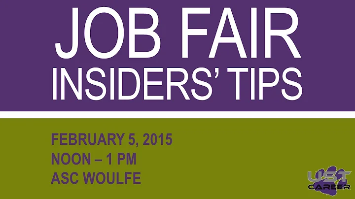 Job Fair Insiders' Tips 2015