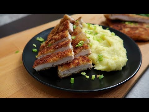 कैसे चिकन से crunching schnitzel पकाने के लिए | रसदार चिकन स्तन के लिए स्वादिष्ट नुस्खा