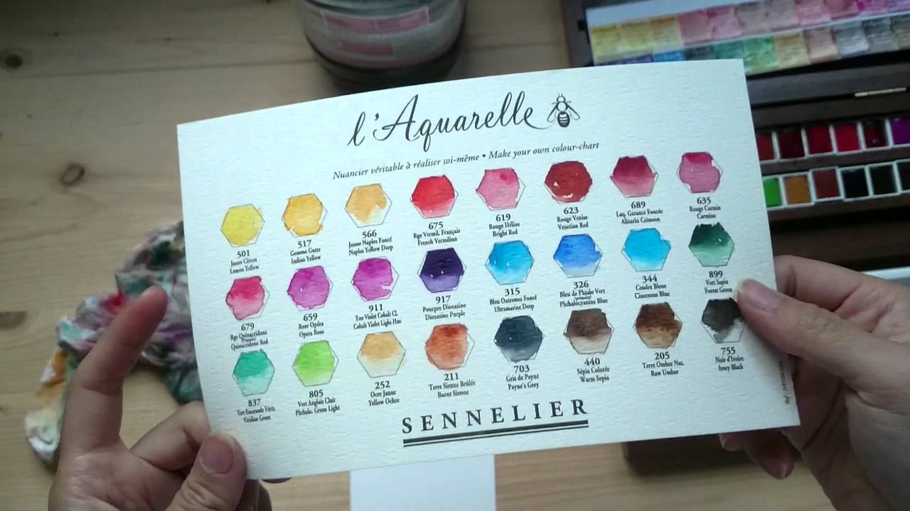 Sennelier Watercolor Chart