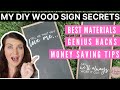 YES! My BEST secrets to make your own AFFORDABLE wood signs! | Step-by-Step DIY Signs with Cricut