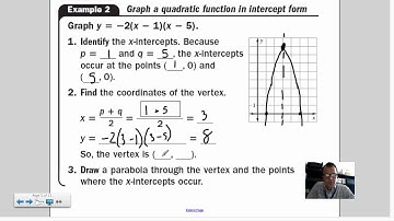 4.2 Graph Quadratic Functions in Vertex or Intercept Form