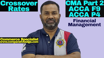 Calculation of Crossover Rates | Capital Budgeting |ACCA P4 | ACCA F9 | CMA | Commerce Specialist  |