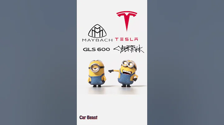 Tesla cybertruck vs maybach gls  minions style fun#asmr #funny #status #tiktok #foryou #car #viral