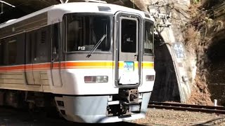 373系F12編成特急伊那路号飯田駅行きJR大嵐駅通過。