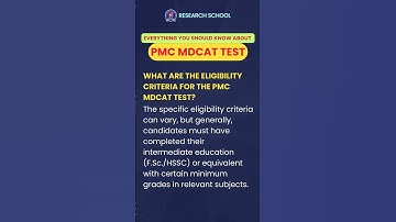 PMC MDCAT Test Eligibility Criteria: Essential Requirements Explained