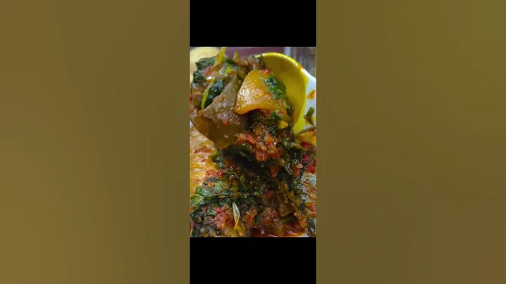 DELICIOUS POUNDED YAM AND EGUSI SOUP #food