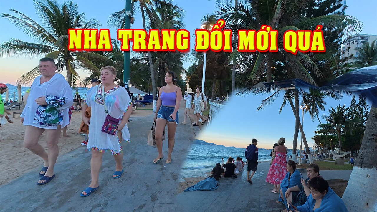 Biển Nha Trang Buổi Chiều Nhộn Nhịp Du Khách Đông Như Hội