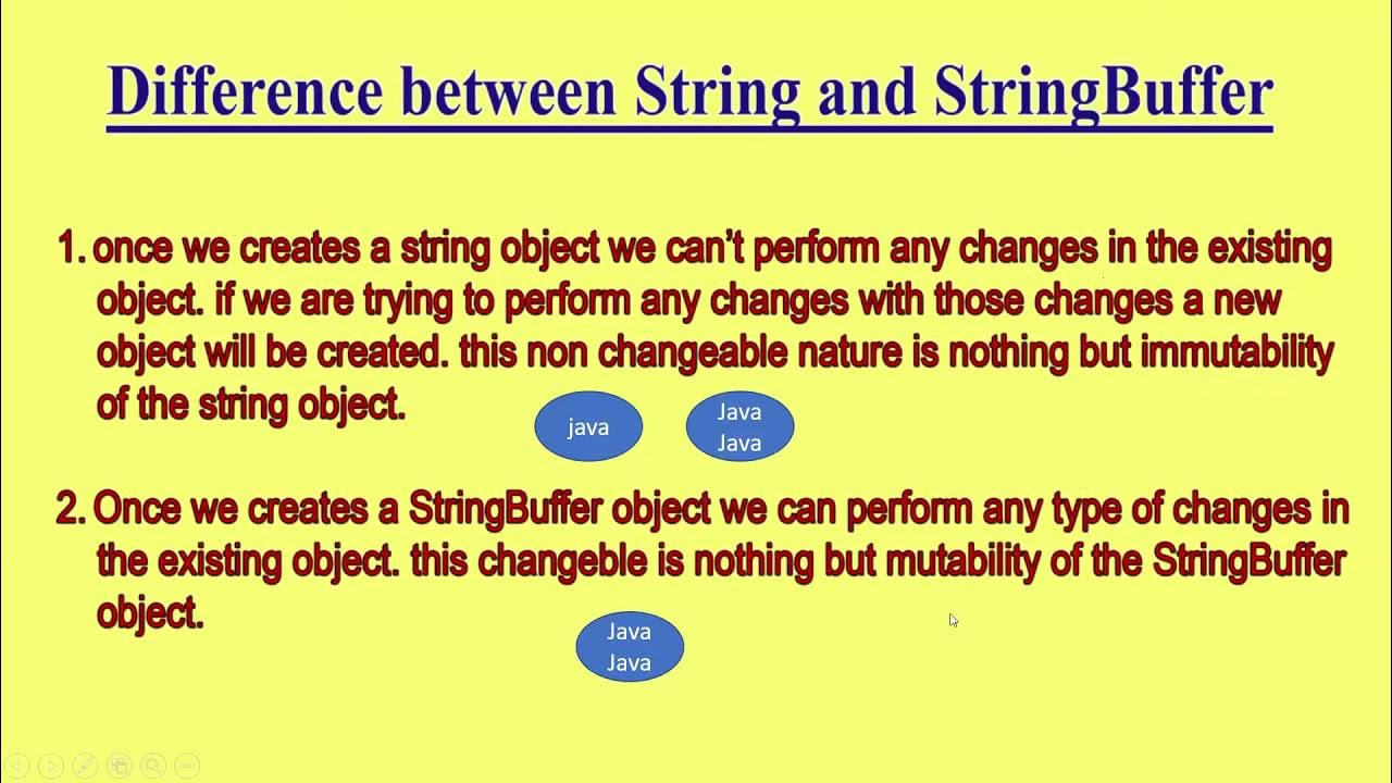 difference between string and stringbuffer in java - YouTube