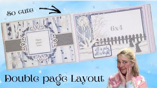 Revisitsting old VIdeos, ADORABLE Album Double page layout idea #3.
