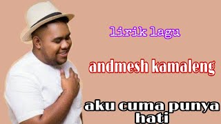 Andmesh kamaleng, Aku cuma punya hati 💖( ig story)