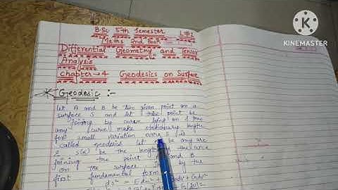 Geodesic on surface | Differential Geometry & Tensor Analysis| chapter 04 | Bsc 5th semester Maths