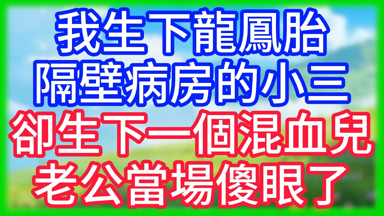 【爽文】我生下龍鳳胎，隔壁病房的小三卻生下一個混血兒，老公當場傻眼了！