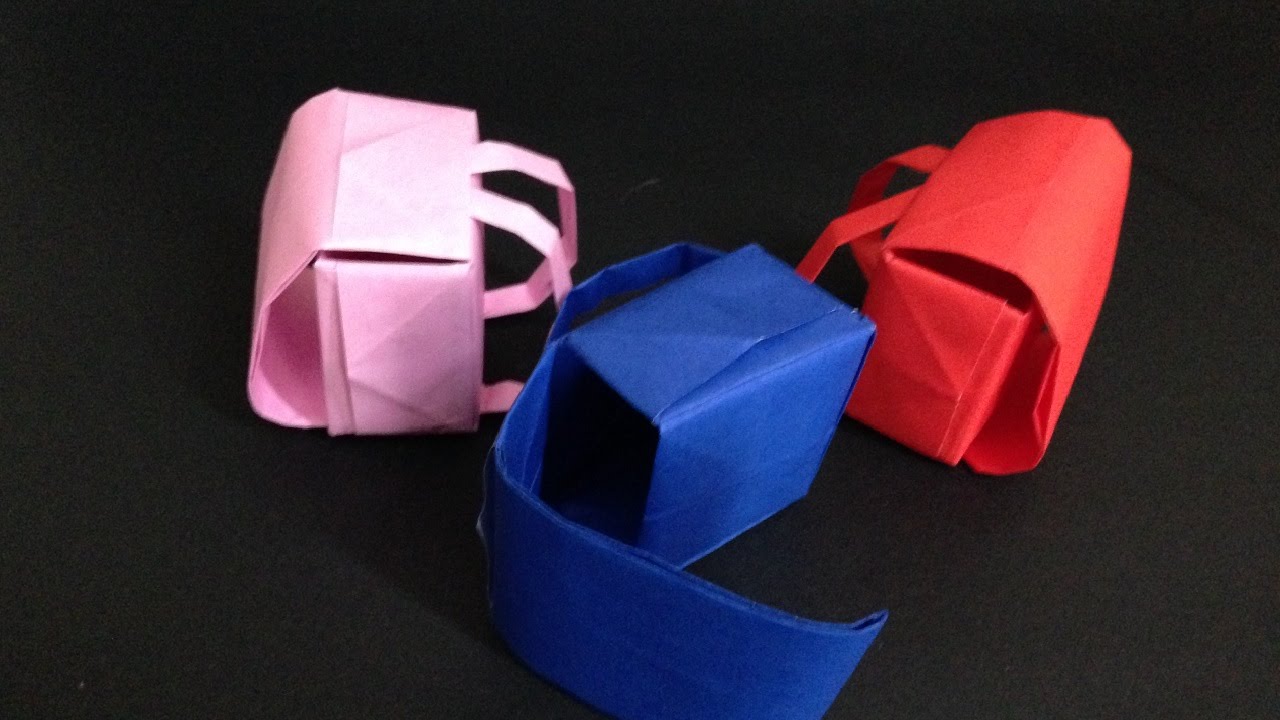 Origami Backpack 3d Instructions 折り紙のランドセル 立体 簡単な折り方