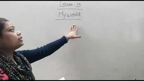 Class 1 |EVS |Chapter 13-My World