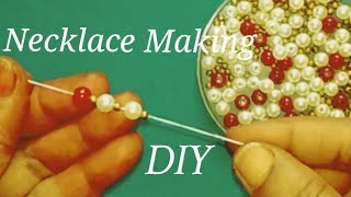 DIY NECKLACE MAKING / JEWELLERY MAKING / Handmade Jewelry / #myhomecrafts #handmade / Moti Ka Mala