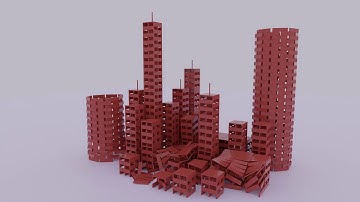 Keva planks building destroy