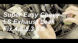 Super Easy! Chevy LS 4.8 5.3 6.0 broken exhaust manifold bolt fix Chevy Tahoe Suburban GMC Yukon
