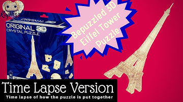 Bepuzzled 3D Crystal Puzzle- Eiffel Tower- Time Lapse Version
