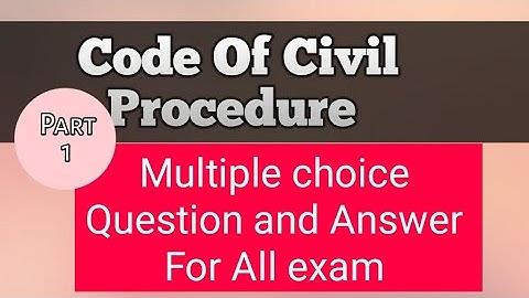 Code of Civil Procedure solved paper 2023 Part 1 |section 1 to 8 |chapter wises | law study