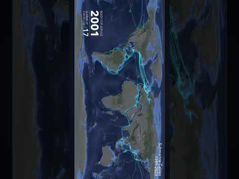 Evolution of the Network of Submarine Cables for Data Transmission and Internet (1989-2023) - ESRI