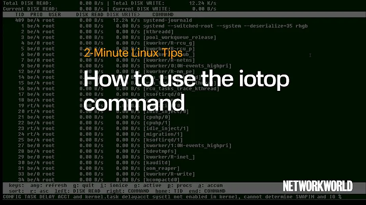 How to use the iotop command