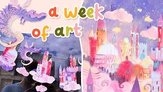 A Week of Art | Illustrating a board game and making dragons!