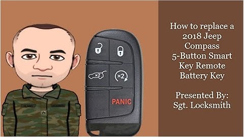 How to replace a 2018 Jeep Compass 5 Button Smart Key Remote Battery Key