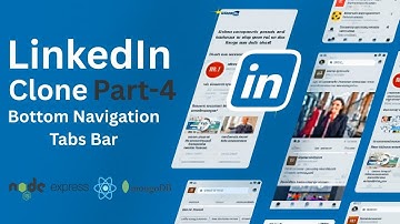 LinkedIn Clone With React Native | Bottom Navigation Tabs Bar | Part 4 | #Reactnative