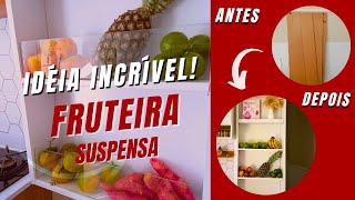 FIZ UMA FRUTEIRA LINDA |COM RESTOS DE GUARDA ROUPA |DIY | REAPROVEITAMENTO