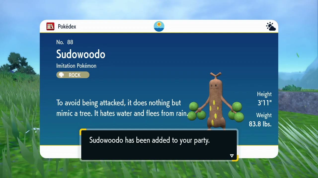 Where to find Sudowoodo | Pokemon Scarlet and Violet