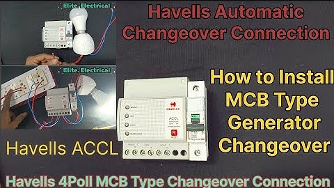 havells accl connection kaise karen || automatic changeover switch connection ||  accl connection