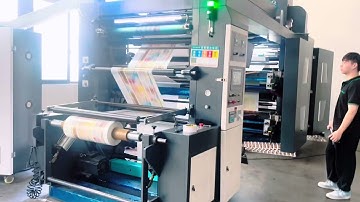 Newest design stack type Servo motor control flexo printing machine for plastic film printing