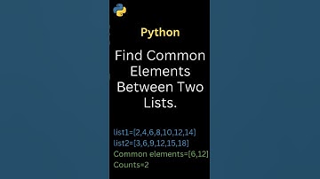 Find common elements between two lists | Python Interview Question #python #coding #list