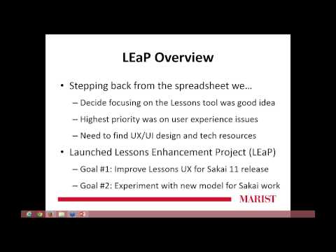 Sakai Showcase Webinar: The Lessons Enhancement Project