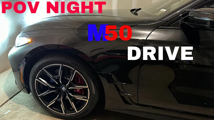 BMW i4 M50 POV Adaptive LASER Headlights NIGHT drive | Are the LASER Lights Worth it?