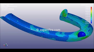 LS-DYNA FINITE ELEMENT ANALYSIS -  Drop test of a ball on an elastic water slide