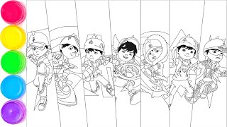 Menggambar dan Mewarnai BoBoiBoy All Elemental Tahap 2 | How to Draw BoBoiBoy screenshot 5