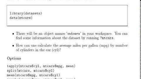 R Programming - Using "tapply"