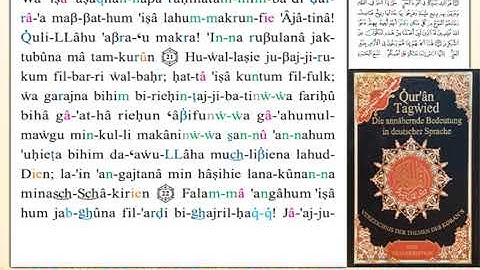ختمة من مصحف التجويد باللغة الألمانية الصفحة رقم 211