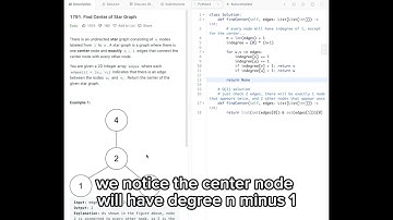 1791 Centre of Star Graph #leetcode