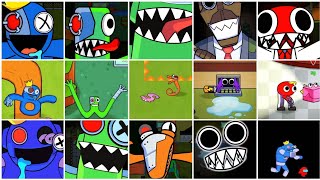 Survivor In Rainbow Monsters Vs Alphabet Lore Rainbow Friends Vs Imposter Rainbow Friends Jumpscares